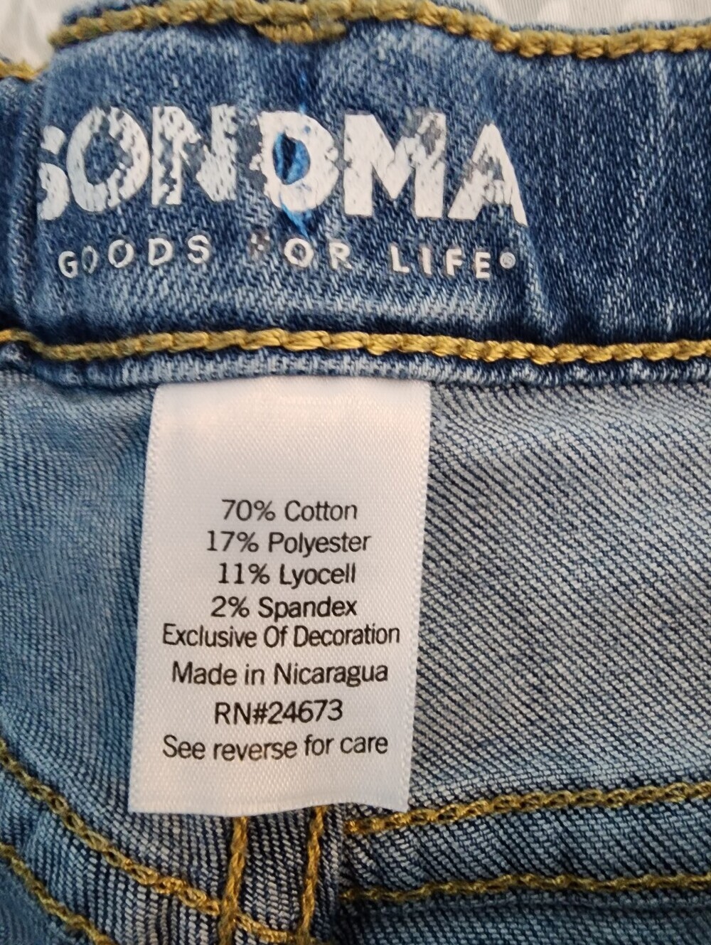 Sonoma Goods For Life Straight-Fit Flexwear Denim Jeans, Boys Size 12 - Picture 5 of 7